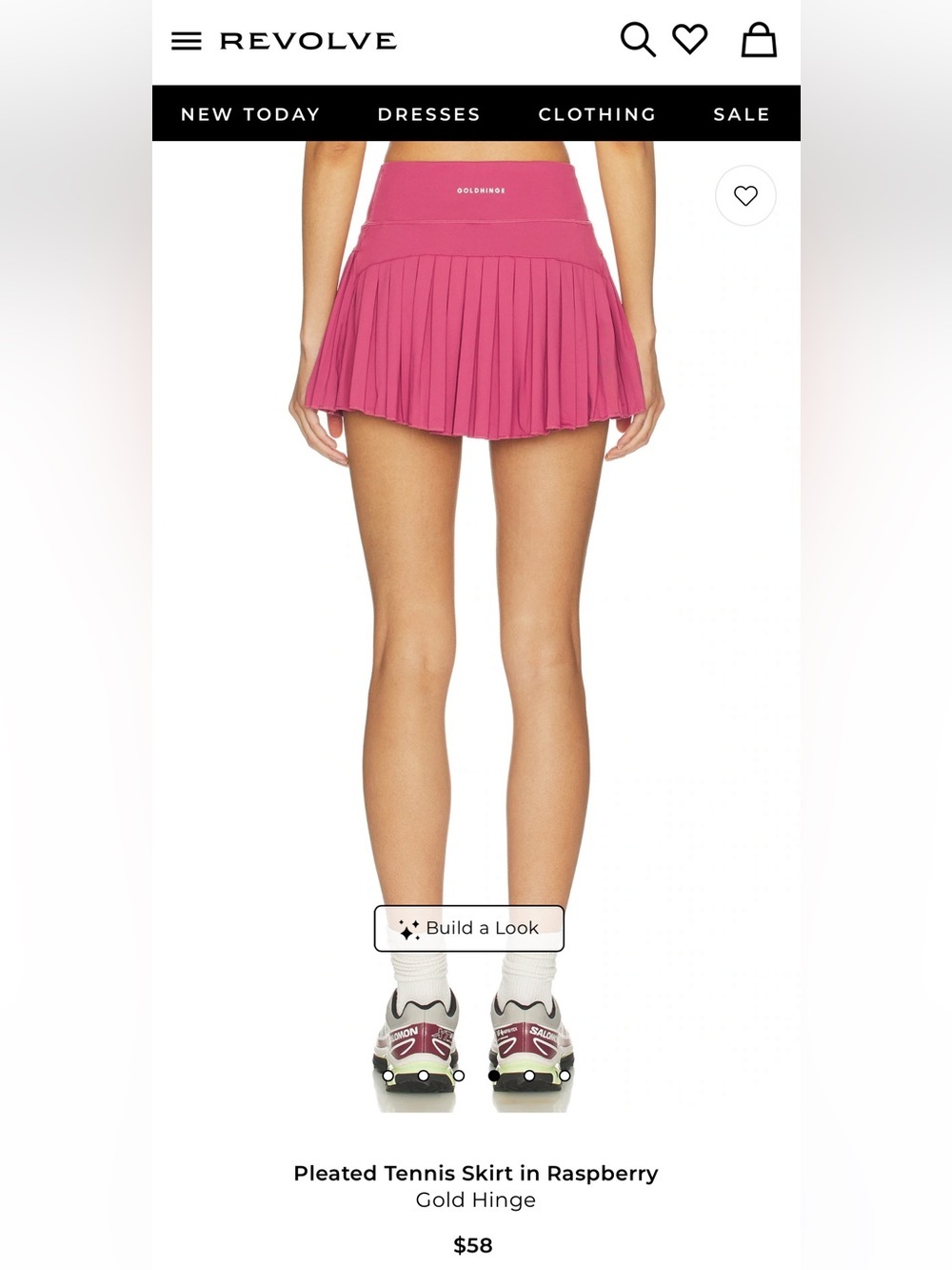 Pleated Tennis Skirt in Raspberry
Gold Hinge - Picture 4 of 7
